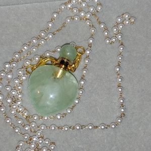 🆕Natural Stone Perfume Bottle Necklace.